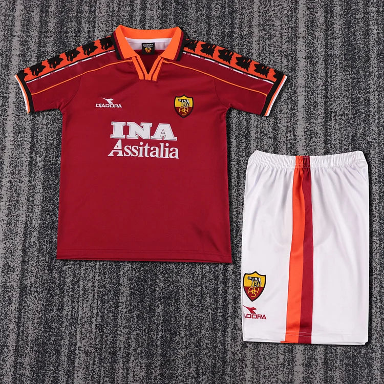 1998/99 Roma Home Retro Kit - Kids.