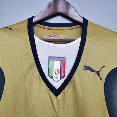 2006 Retro Italy Goalkeeper Gold Soccer Shirt