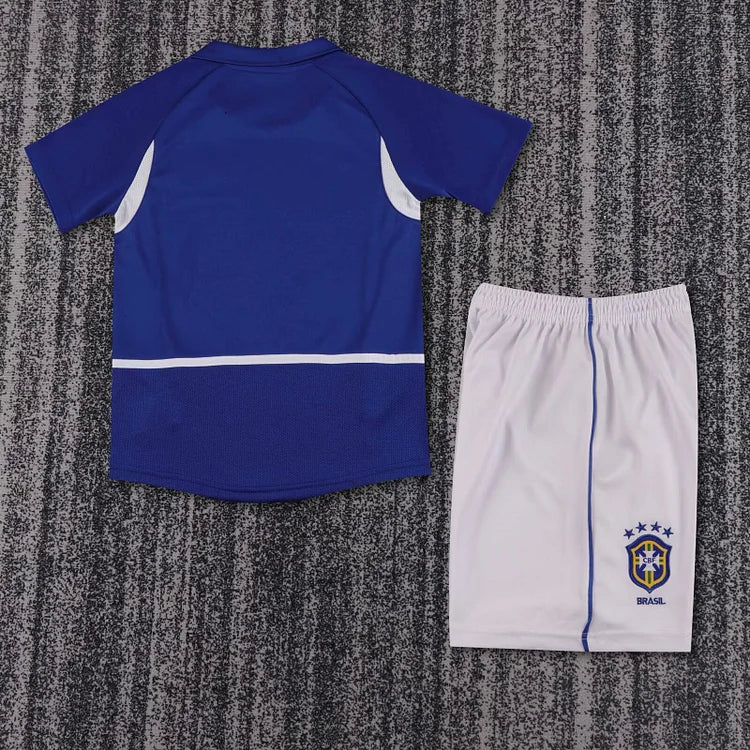 2002 Brazil Away Retro - Kids Jersey