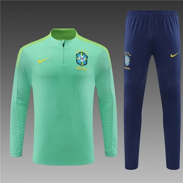 2024/25 Brazil Half Zip Training Jersey Green