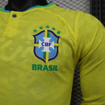 2023/24 Brazil Home Long Sleeve Players Edition