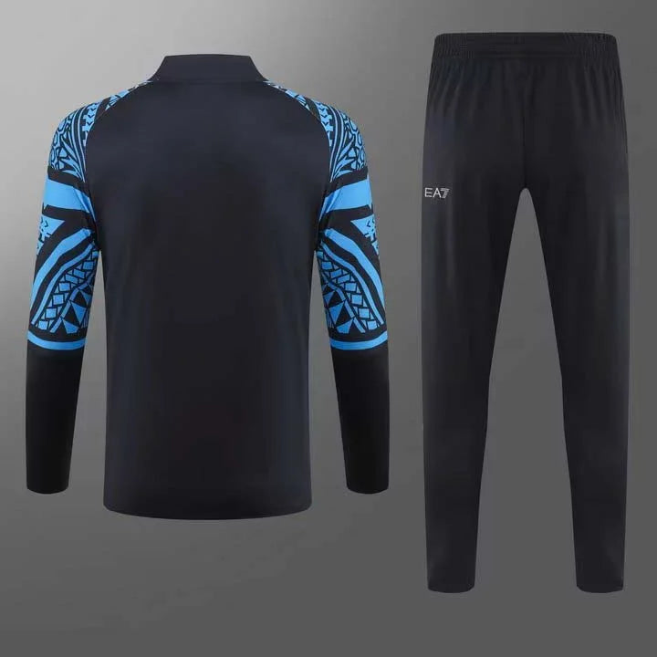 2023-2024 Napoli Half-Pull Training Suit Dark blue Football Shirt
