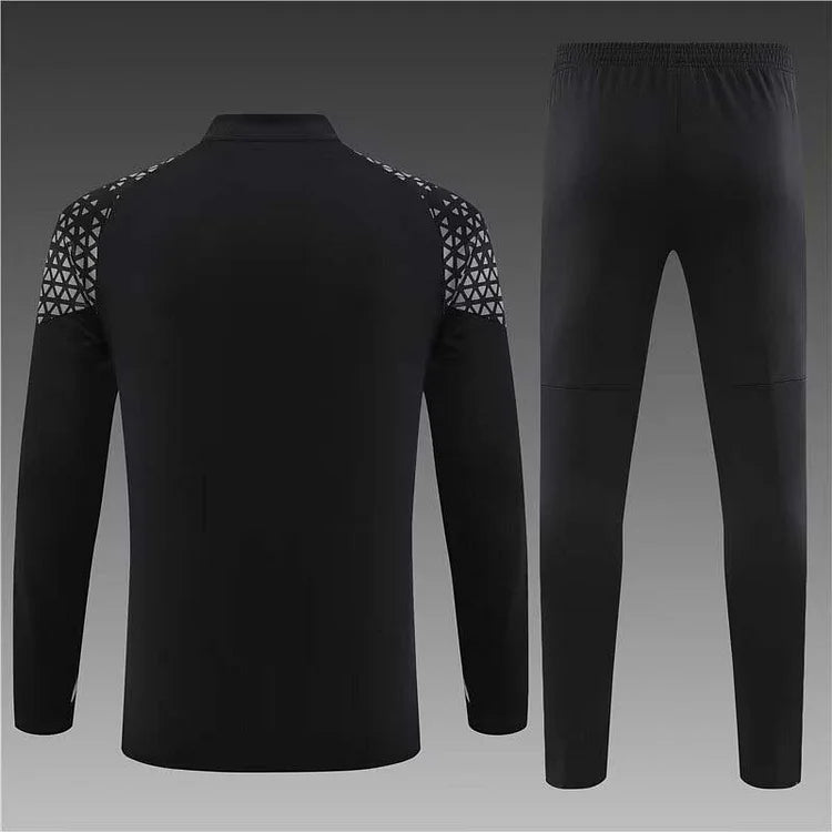 2023/2024 AC Milan Half-Pull Training Suit Black Football Shirt