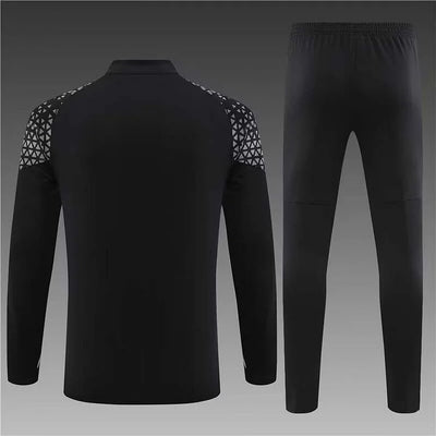 2023/2024 AC Milan Half-Pull Training Suit Black Football Shirt