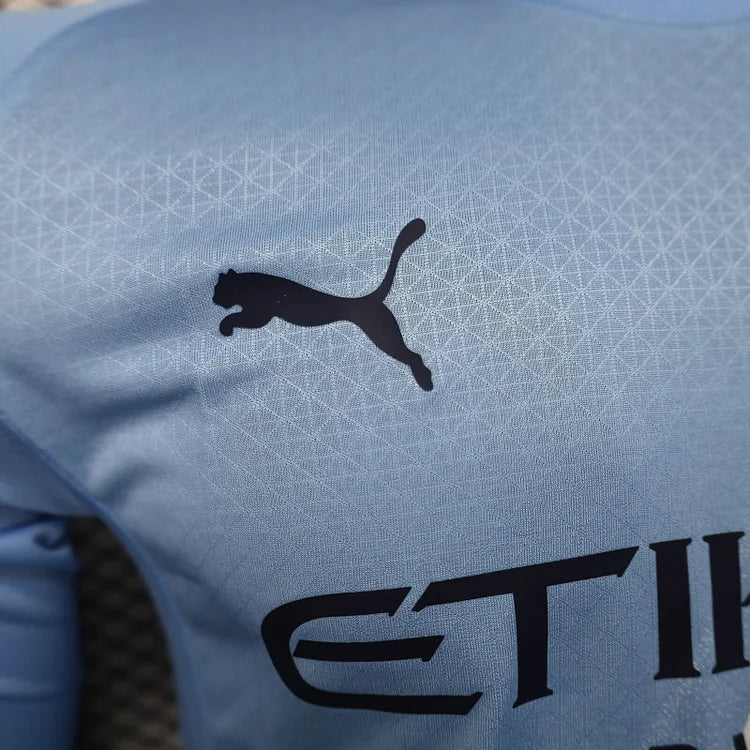 2025/2026 Manchester City Home Long Sleeve Player Edition