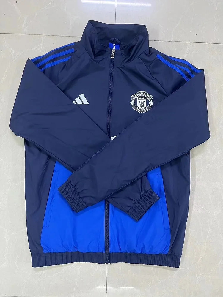 2024/25 Manchester United Black and Blue Windbreaker