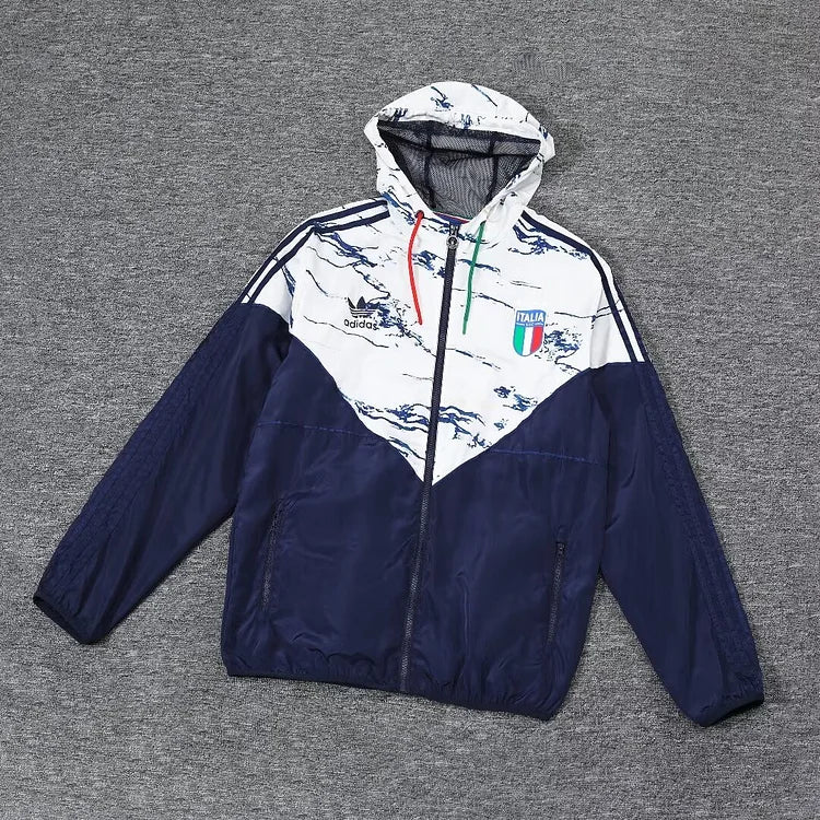 2023/24 Italian black and white hooded windbreaker 1:1 Thai quality