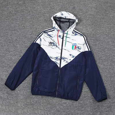 2023/24 Italian black and white hooded windbreaker 1:1 Thai quality
