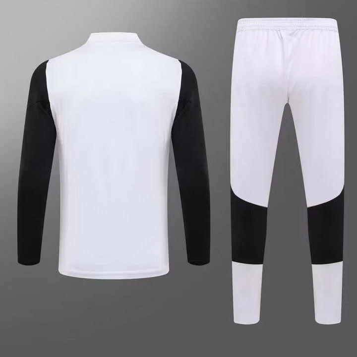 2023/2024 Juventus Half-Pull Training Suit White Football Shirt