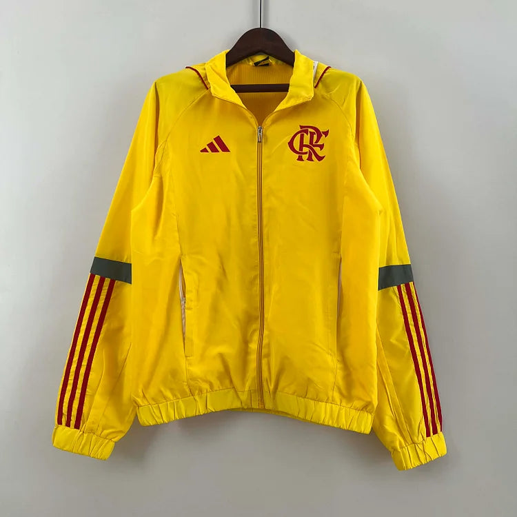 2023 Flamengo Windbreaker yellow Soccer Jersey