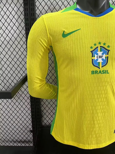 2025 Brazil Home Long Sleeves -Player Version