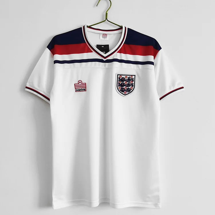 1982 England home white retro jersey