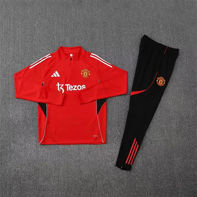 2025/2026 Manchester United Red Long-Sleeved Training Suit