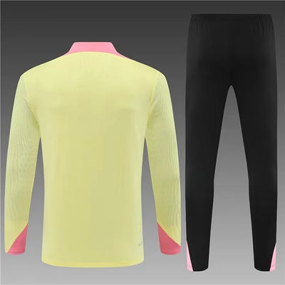 2024/25 Paris half-pull training suit light yellow 1:1 Thai quality suit