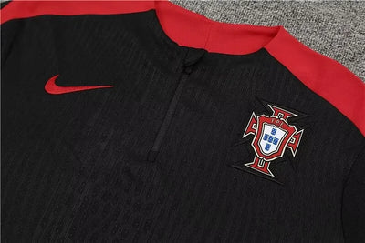 2024/25 Portuguese half-pull training uniform black 1:1 Thai quality suit
