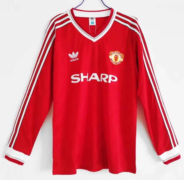 1986/88 Manchester United Home Long Sleeve Retro Jersey