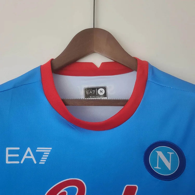 2022 Napoli Christmas Special Edition Blue Soccer Jersey