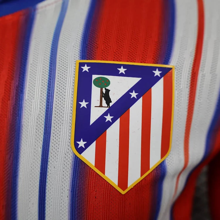 2024/25 Atletico Madrid Home Player Version Long Sleeve Jersey