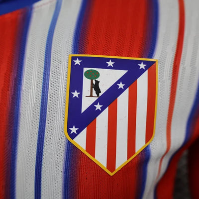 2024/25 Atletico Madrid Home Player Version Long Sleeve Jersey