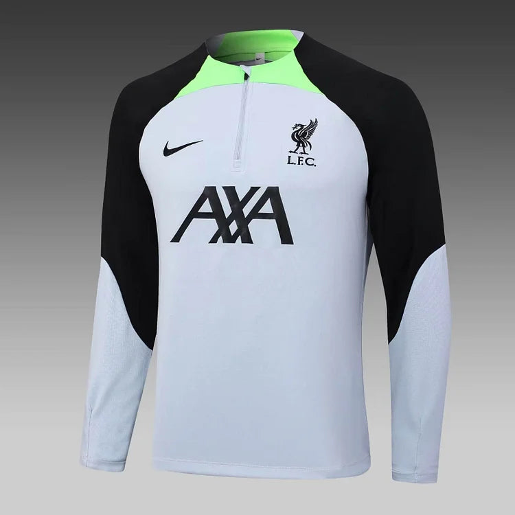2023/24 Liverpool Half-zip training suit grey jersey