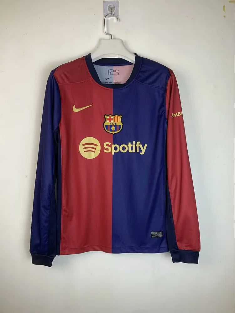 24/25 Barcelona Home Long Sleeve Fan Edition