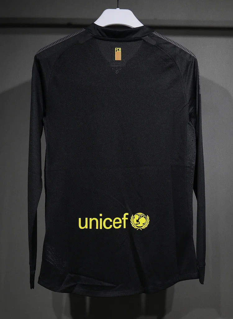 2011/12 Barcelona Away Long Sleeve - Player Edition