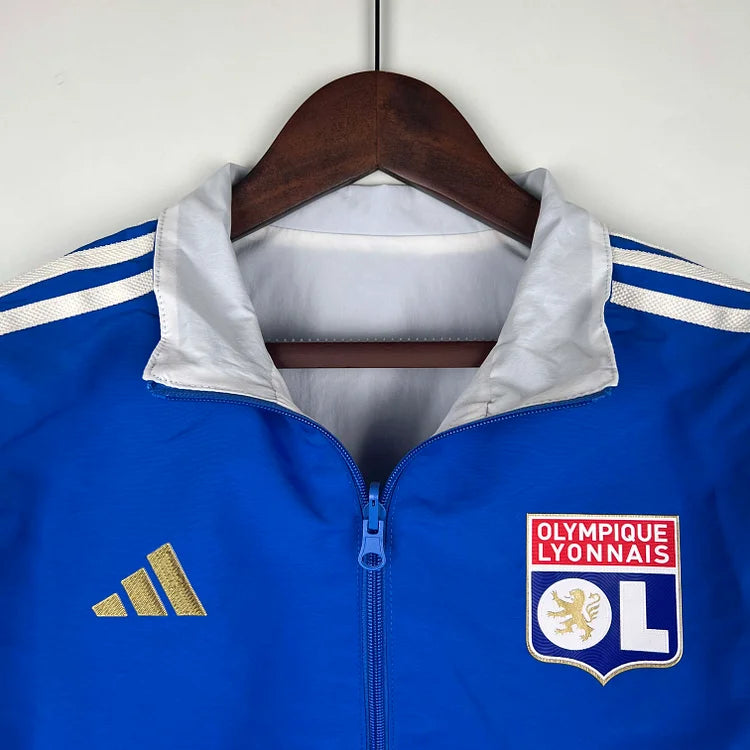 2023/2024 Lyon Reversible Windbreaker(Blue-white)Soccer Jersey
