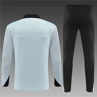 2024/25 Barcelona grey half zip training suit 1:1 Thailand quality
