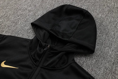 2024/25 Barcelona black long hooded jacket