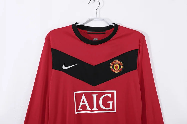 2009/10 Manchester United Home Long Sleeve Retro Shirt
