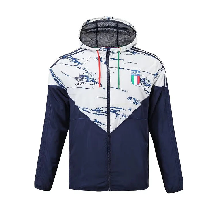 2023/24 Italian black and white hooded windbreaker 1:1 Thai quality