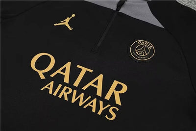 2023/24 Paris Half Pull Training Wear Black Suit