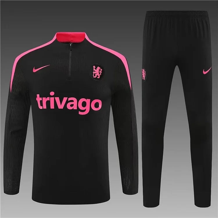 2024/25 Chelsea half-pull training suit black 1:1 Thai quality suit