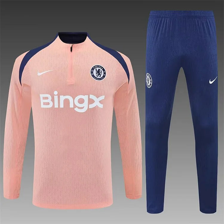 25/26 Chelsea light pink long-sleeved training suit