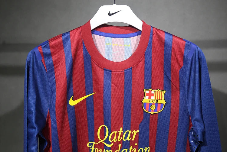 2011/12 Barcelona Home Long Sleeve Shirt - Players