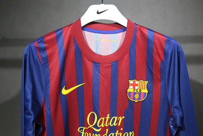 2011/12 Barcelona Home Long Sleeve Shirt - Players