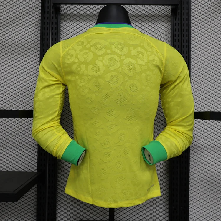 2023/24 Brazil Home Long Sleeve Players Edition