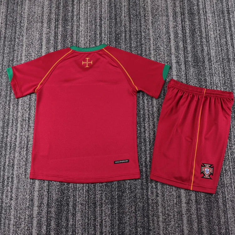 2006 Portugal Home Retro Kit - Kids Set