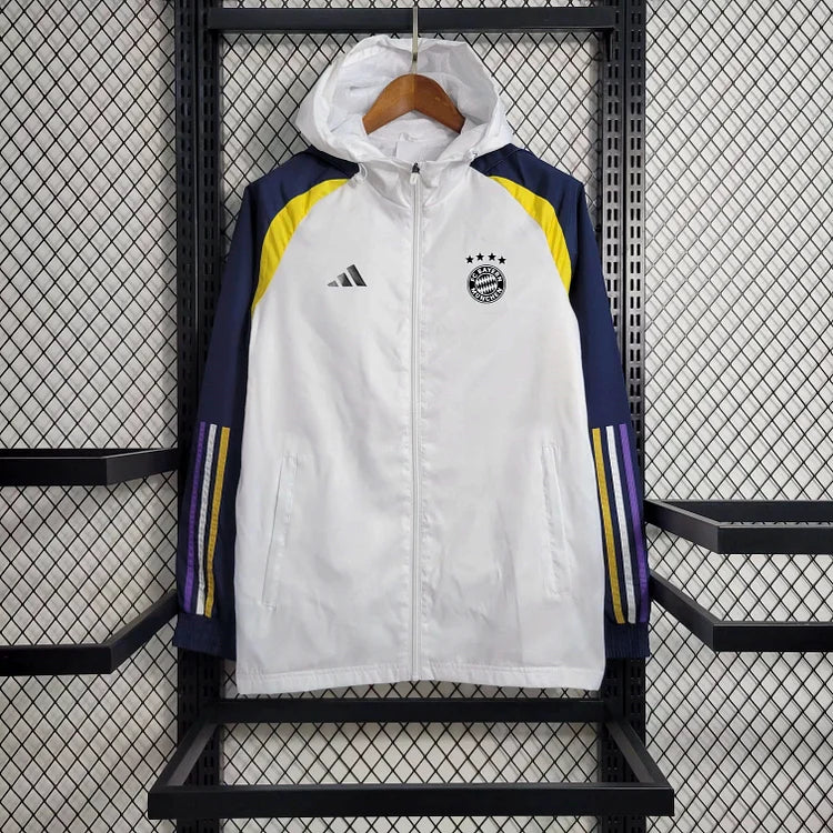2023/24 Bayern white long-sleeved windbreaker