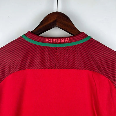 2016 Portugal Home Retro Long Sleeve Jersey