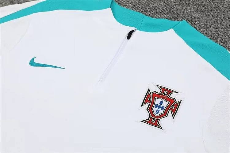 2024/25 Portugal White Half Zip Training Jersey