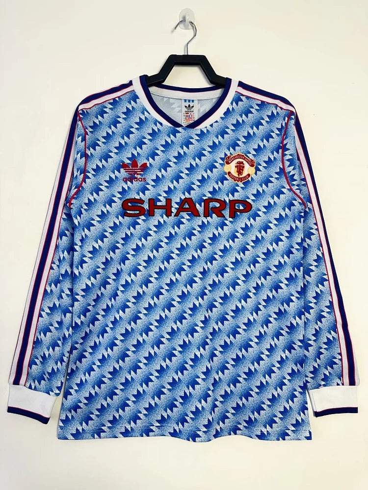 1990/92 Manchester United Away Long Sleeve Retro Shirt