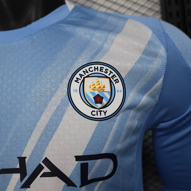 2025/2026 Manchester City Home Long Sleeve Player Edition