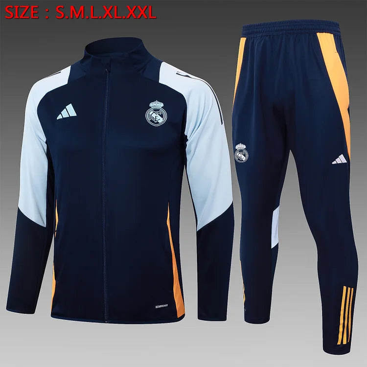 2024/25 Real Madrid blue jacket.