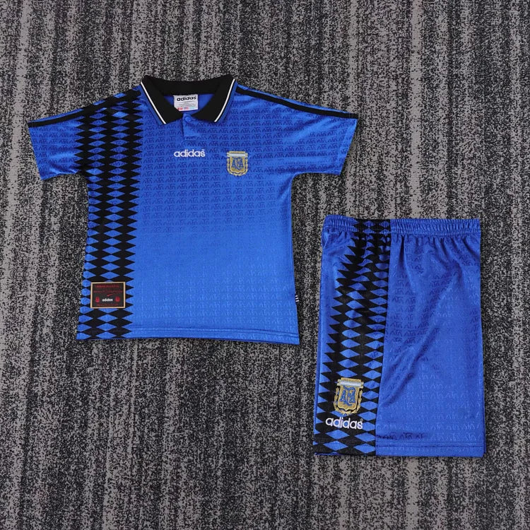 1994 Argentina Away Retro - Kids Kit