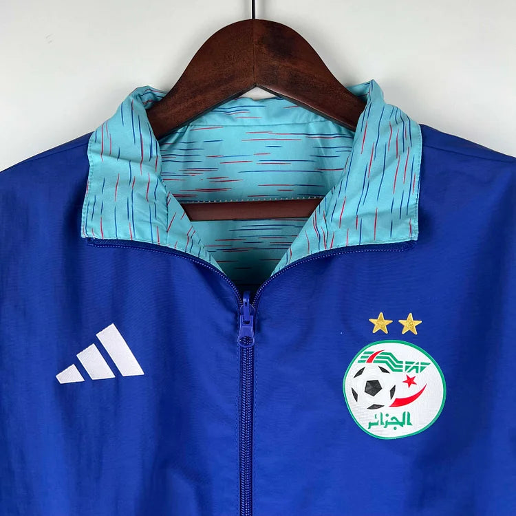 2023-2024 Algeria National Reversible Windbreaker Blue Soccer Jersey