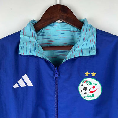 2023-2024 Algeria National Reversible Windbreaker Blue Soccer Jersey