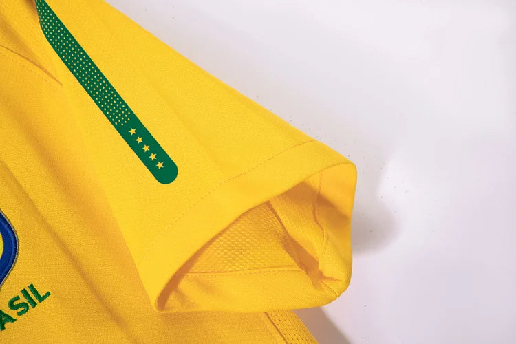 2010 Brazil Retro Yellow Jersey