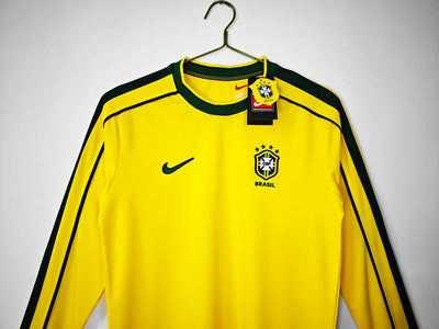 1998 Brazil Home Retro Long Sleeve Jersey
