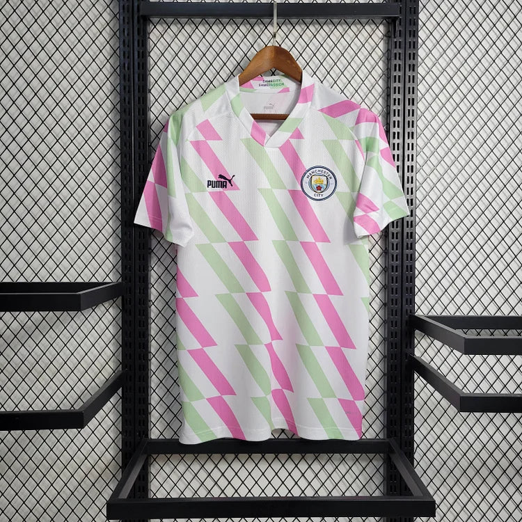 2023/24 Manchester City Training Suit White Football Shirt